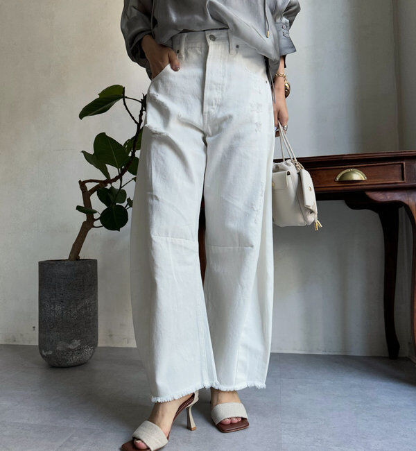  「【ベストセラーアイテム】ダメージカーブデニム」|デニム|