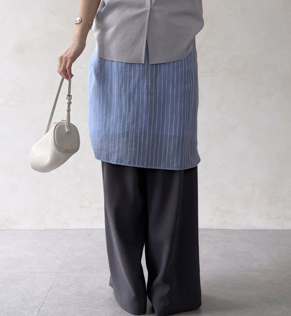  「【累計販売数3万枚突破/21色4サイズ展開！】タックワイドパンツ」|チノ|