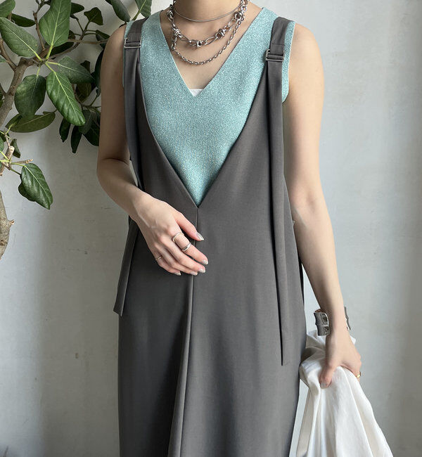  「【新色追加/前後2WAYで着られる】深Vワンピース」|ワンピース|