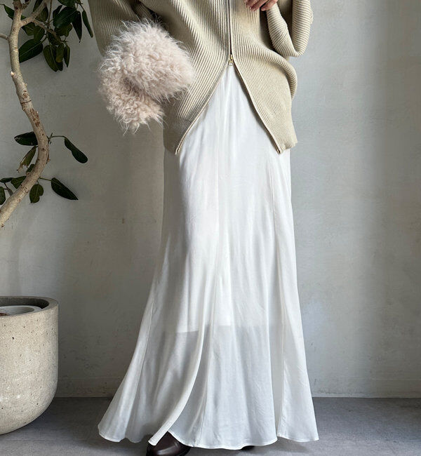  「キュプラ混フレアスカート」|スカート|