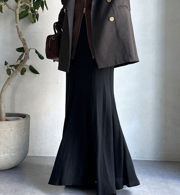  「キュプラ混フレアスカート」|スカート|