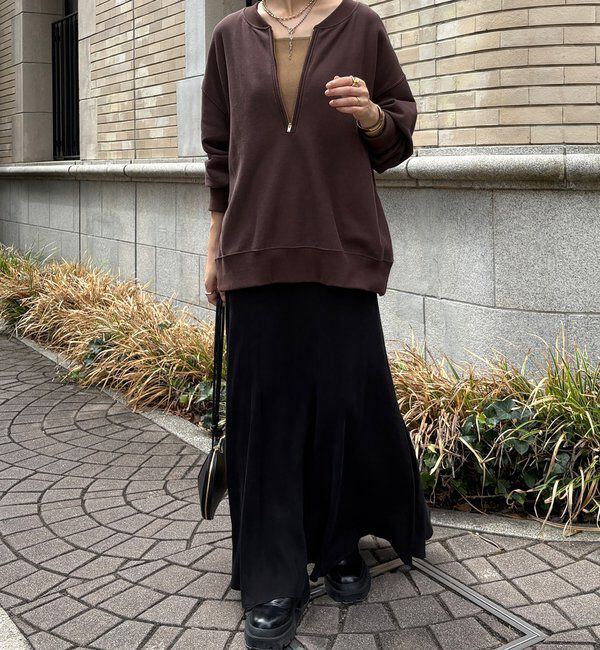  「【新色追加】【インフルエンサー OKOCHI企画】ハーフジップスウェット」|Tシャツ・カットソー|