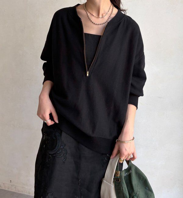  「【新色追加】【インフルエンサー OKOCHI企画】ハーフジップスウェット」|Tシャツ・カットソー|