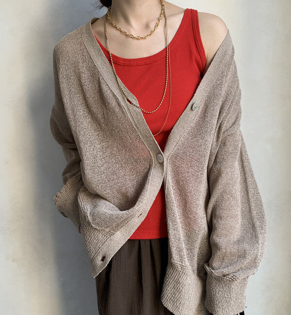  「【新色追加】リブタンク」|Tシャツ・カットソー|レッド