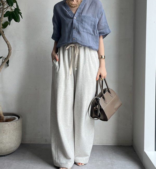  「リヨセルリネン半袖VVシャツ」|シャツ・ブラウス|