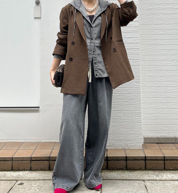  「シアーデニムフーディーシャツ」|シャツ・ブラウス|