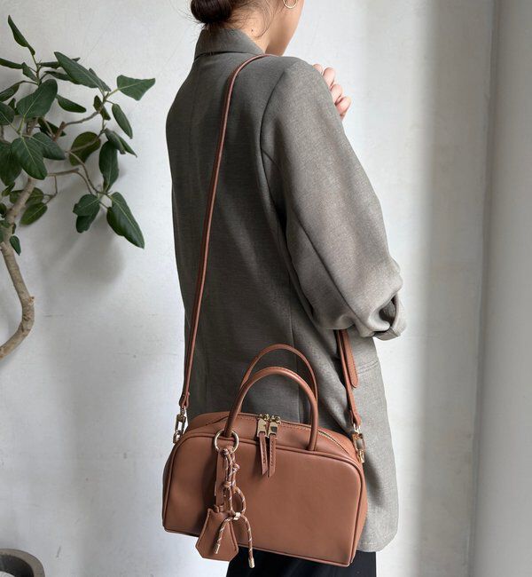  「チャーム付横長ボストン」|トートバッグ|