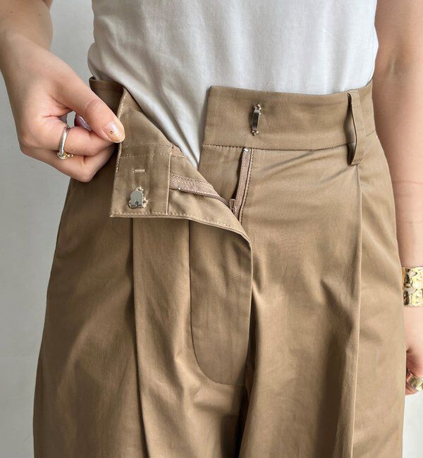  「ストレッチサテンバレルパンツ」|チノ|