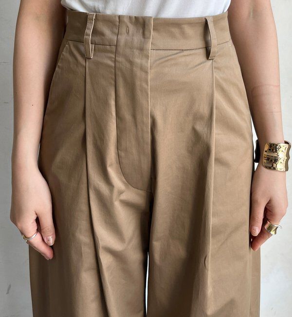  「ストレッチサテンバレルパンツ」|チノ|