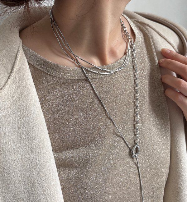  「パイプレイヤードネックレス」|ネックレス|シルバー