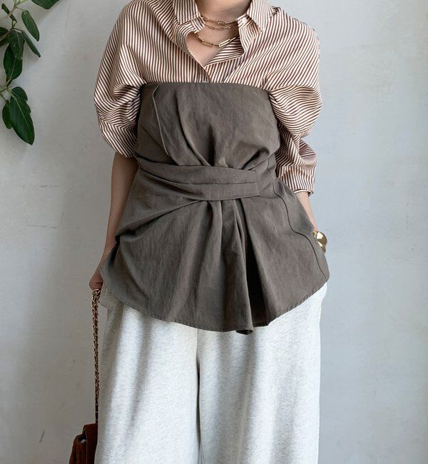  「ストライプポンチョブラウス」|シャツ・ブラウス|