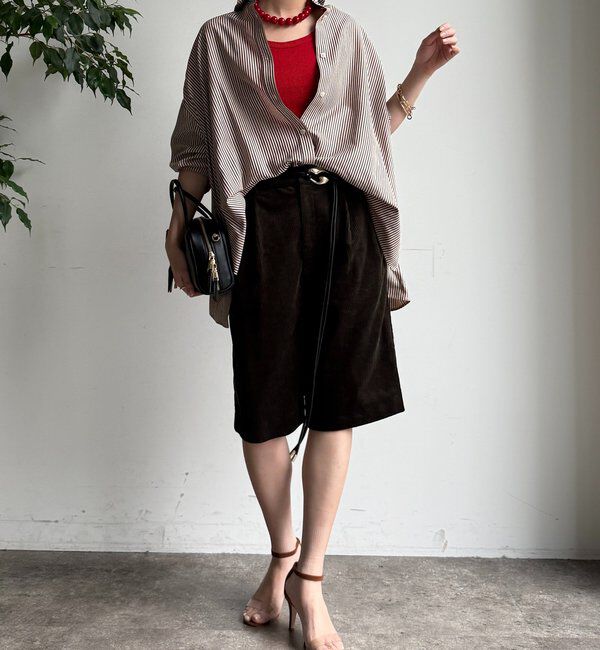  「ストライプポンチョブラウス」|シャツ・ブラウス|