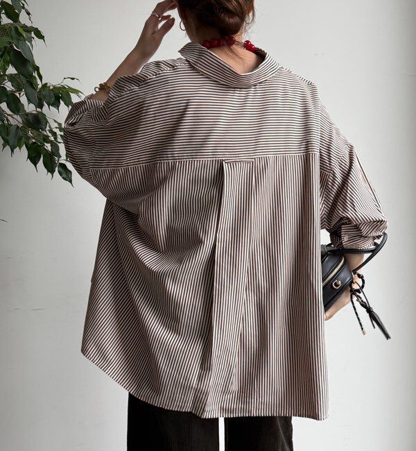  「ストライプポンチョブラウス」|シャツ・ブラウス|