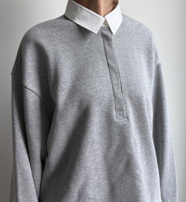  「【インフルエンサー OKOCHI企画】シャツ襟ラガースウェットトップス」|Tシャツ・カットソー|