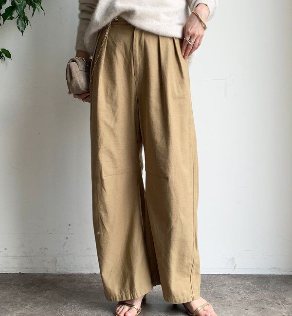  「タックトラウザーパンツ」|チノ|