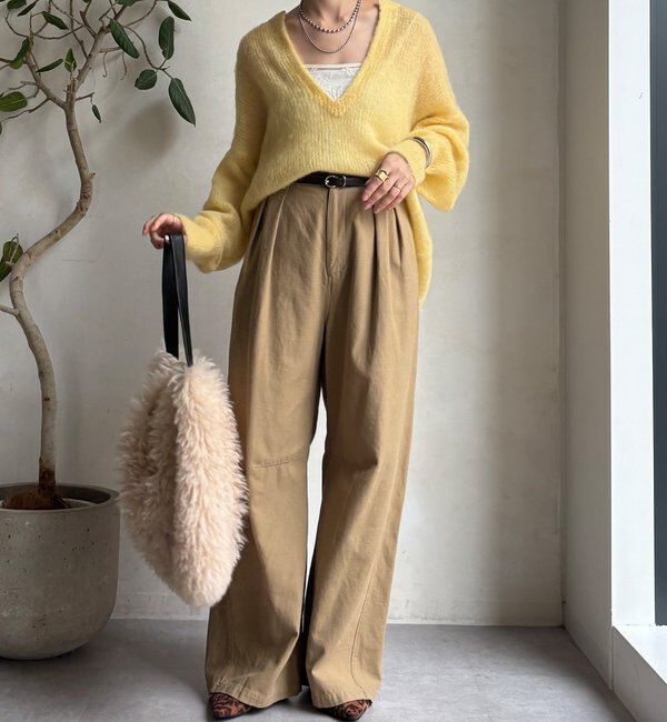  「タックトラウザーパンツ」|チノ|