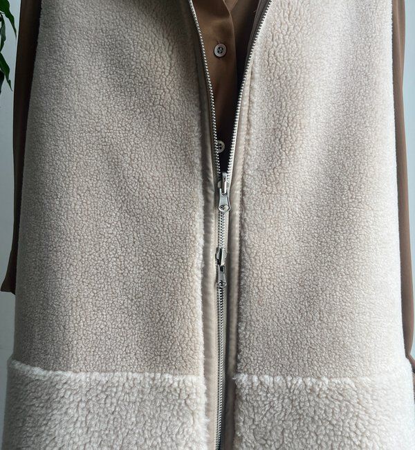  「ボア切替フーディージレ」|ベスト・ジレ|