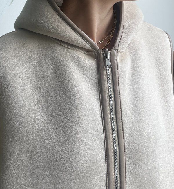  「ボア切替フーディージレ」|ベスト・ジレ|