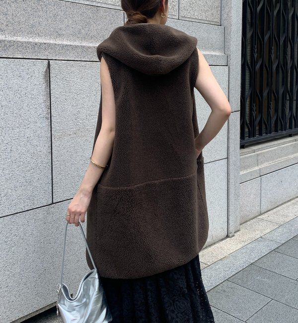  「ボア切替フーディージレ」|ベスト・ジレ|