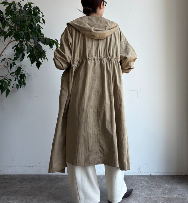  「フィブリルタッチフーディージップロングコート」|その他|