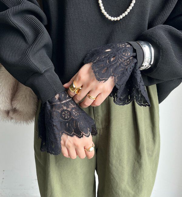  「ストレッチヤーン片畦ポンチョニット」|ニット・セーター|