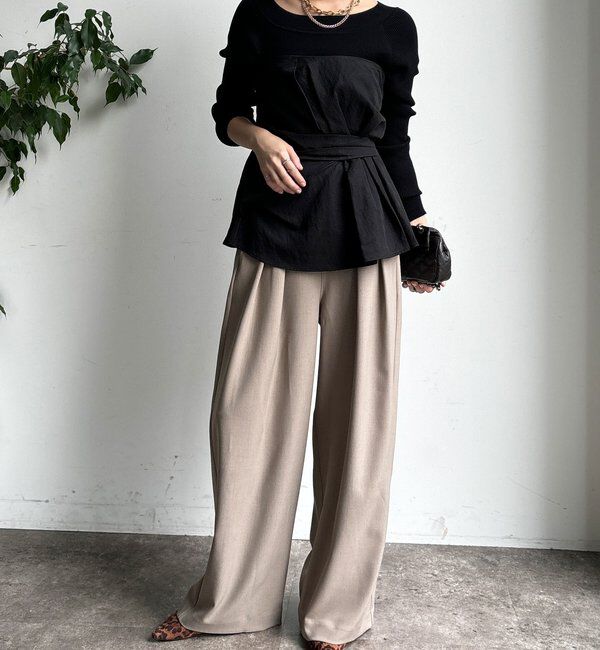  「メランジタックワイドパンツ」|チノ|