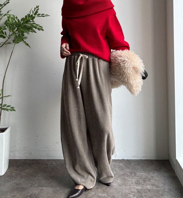  「ヘリンボーンコーデュロイイージーパンツ」|チノ|