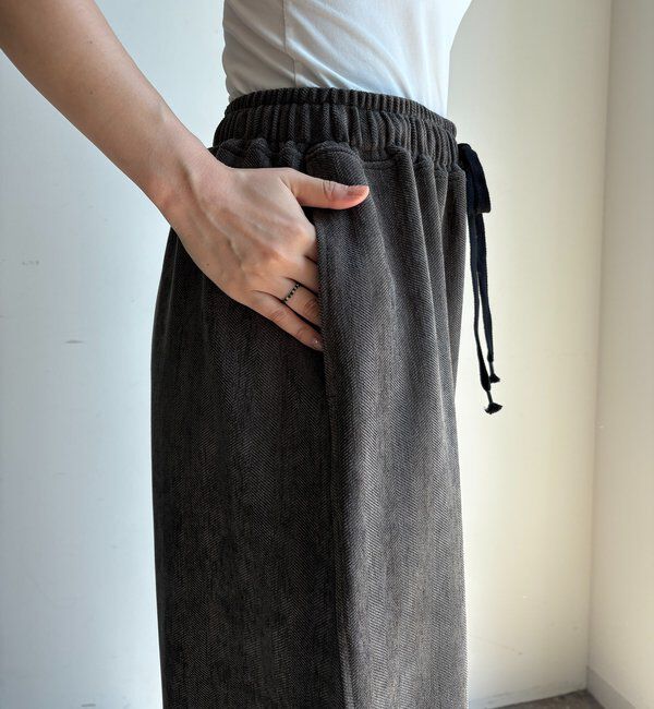  「ヘリンボーンコーデュロイイージーパンツ」|チノ|