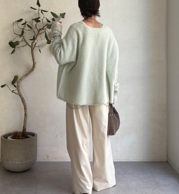  「ファーウールポンチョプルオーバー」|ニット・セーター|