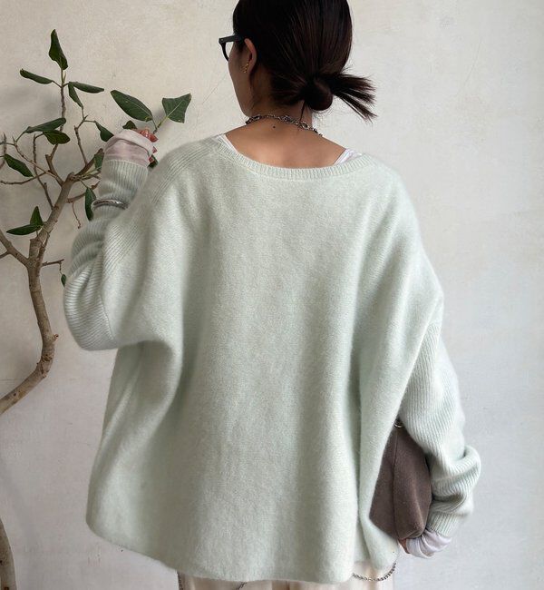  「ファーウールポンチョプルオーバー」|ニット・セーター|