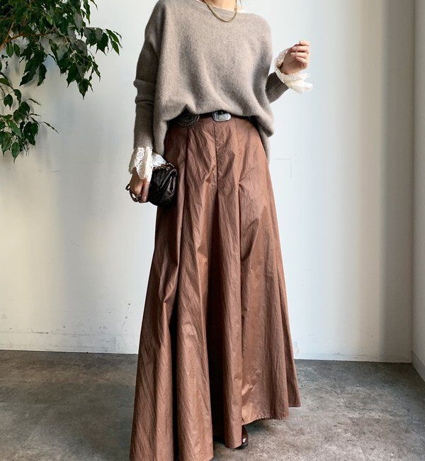  「ファーウールポンチョプルオーバー」|ニット・セーター|