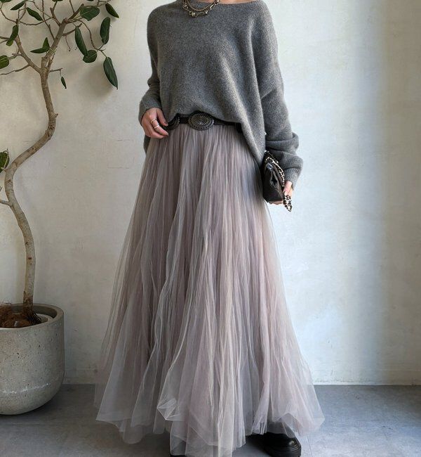  「ファーウールポンチョプルオーバー」|ニット・セーター|