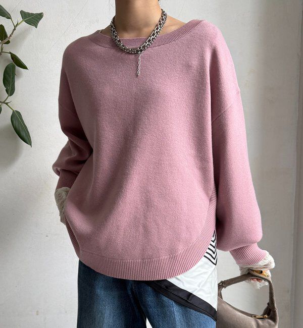  「アシメラウンドニットプルオーバー」|ニット・セーター|