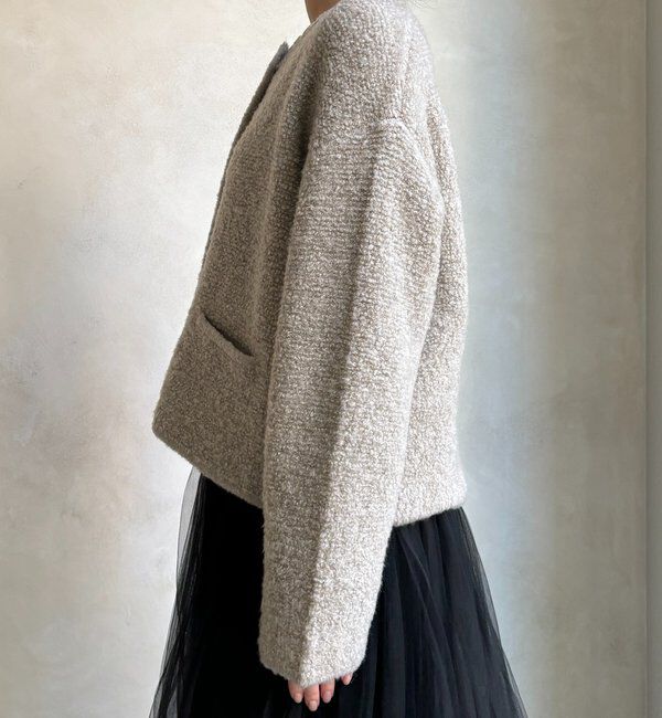  「ループヤーンニットジャケット」|カーディガン|