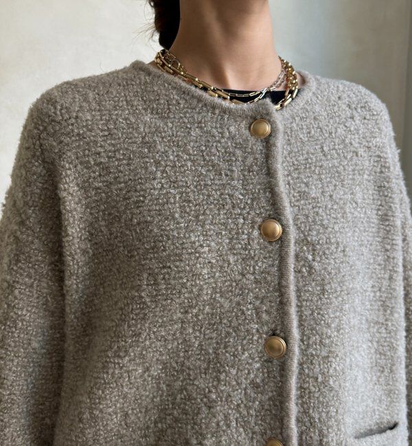  「ループヤーンニットジャケット」|カーディガン|