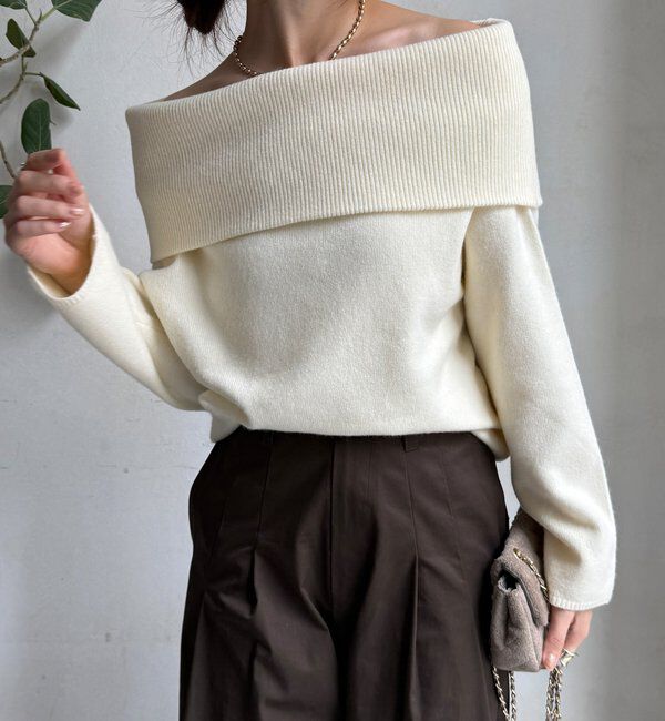  「オフタートルプルオーバー」|ニット・セーター|オフホワイト
