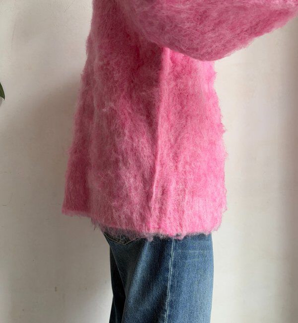  「ブラッシュ加工シルバーボタンカーディガン」|カーディガン|