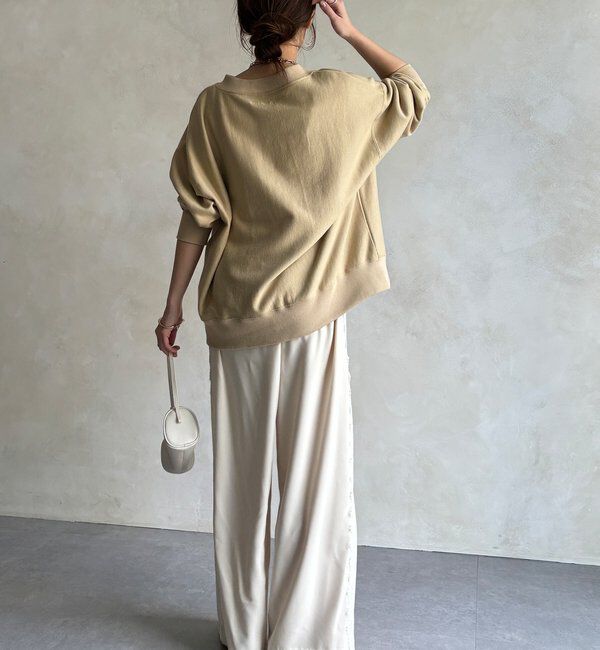  「サイドレースタックワイドパンツ」|チノ|