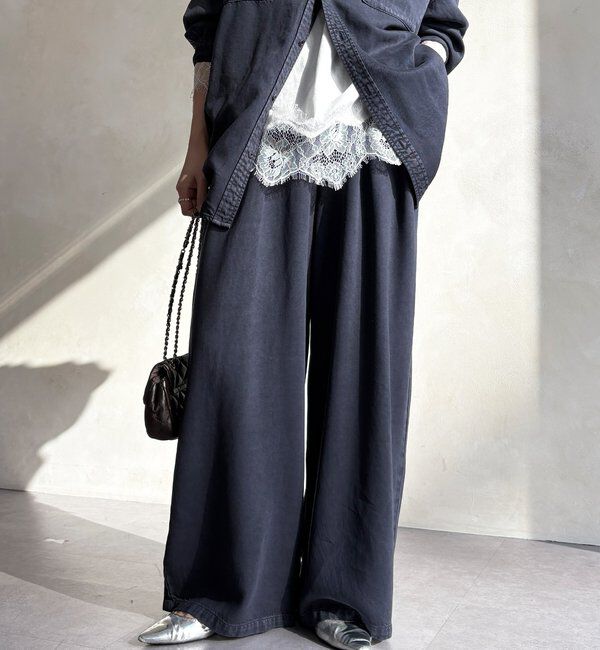  「【セットアップ可能】リヨセルタックパンツ」|チノ|