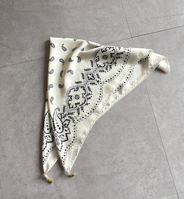  「マグネット付ペイズリー柄スカーフ」|マフラー|