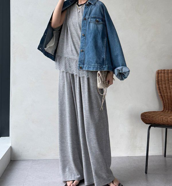  「【セットアップ可能】裾レースタンク」|Tシャツ・カットソー|