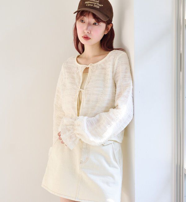  「チュールリボンブラウス」|シャツ・ブラウス|