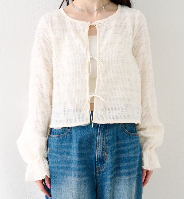  「チュールリボンブラウス」|シャツ・ブラウス|