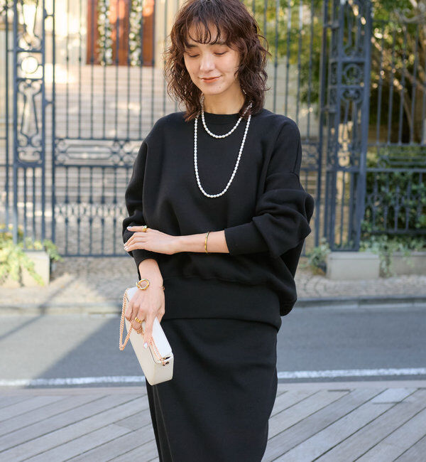  「【セットアップ対応】コットンスムースラウンドヘムニット」|ニット・セーター|