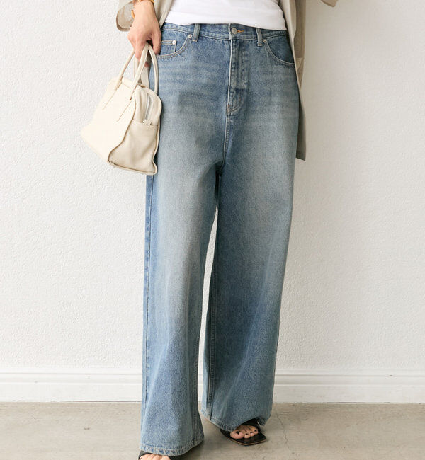  「【新色登場】【MONN.:. （モン）】ワイドレッグデニム」|デニム|