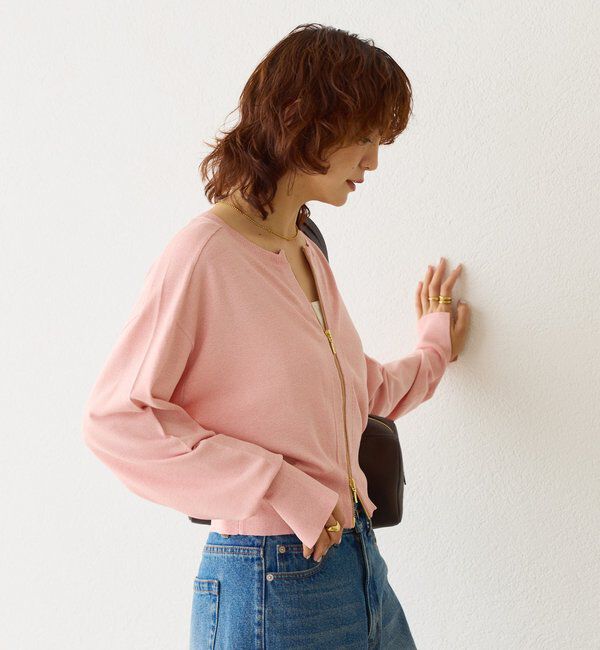  「【大人のこなれ感】ZIPニットカーディガン」|カーディガン|