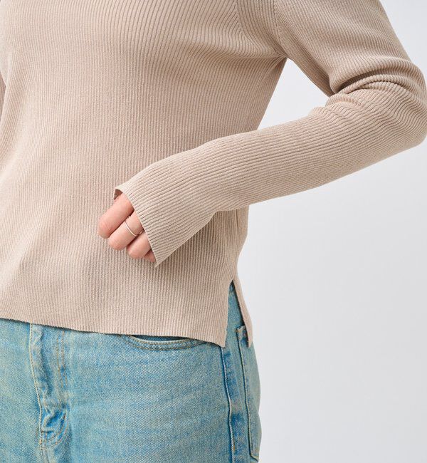  「【オンオフ使える】2wayリブニット」|ニット・セーター|