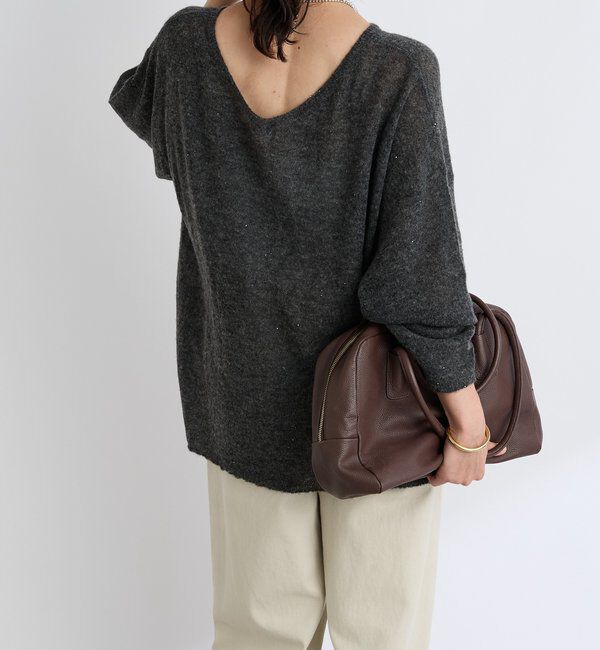  「【リニューアル】2wayスパングルシアーニット」|ニット・セーター|