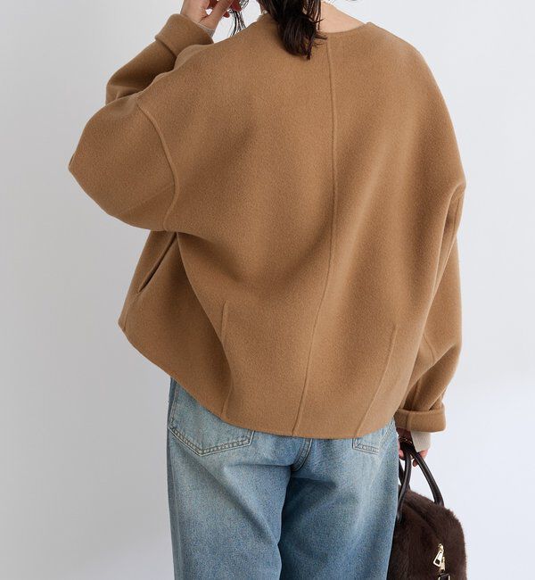  「【上品見え】ウールリバーショートコート」|その他|