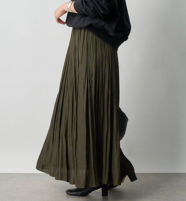  「【上品なシルエット】割繊ギャザースカート」|スカート|
